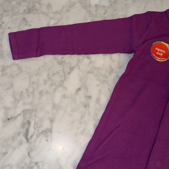 NWT MAGNETIC ME WAFFLE ELDERBERRY FOOTIE 6/9M - Picture 4 of 6